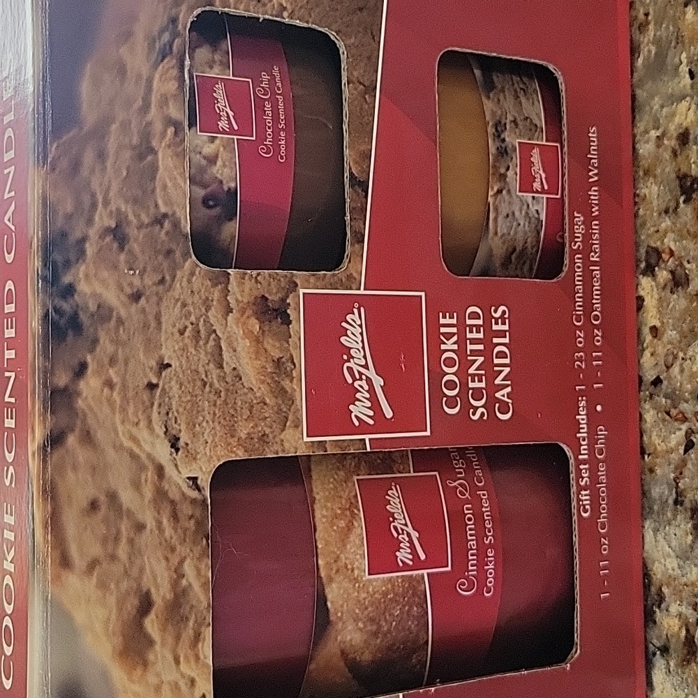 Mrs. Fields Cookie Scented Candles, Gift Set Of 3, NIB